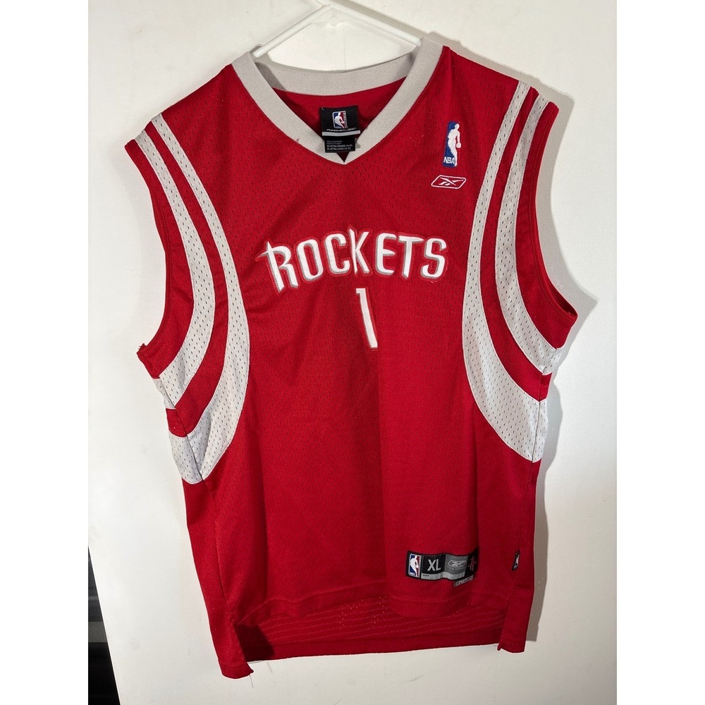 Reebok Houston Rockets #1 Tracy McGrady Jersey Youth XL 18-20 Red NBA T-Mac 27 s